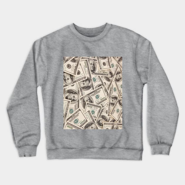 Money Crewneck Sweatshirt by GrinningMonkey